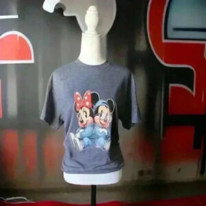 T-Shirt Blue Homemade (Minnie & Micky) Size M